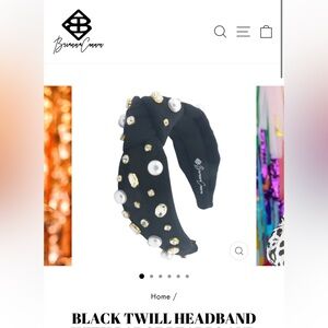 Brianna Cannon Embellished Black Headband